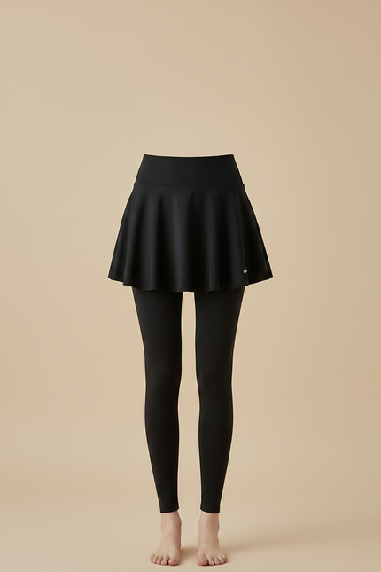 Pantalon Jupe Noir Intégré Sportif Élégant Uni - Polyester - vue 3