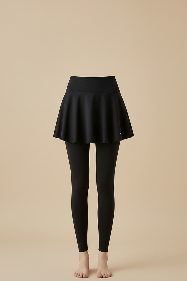 Pantalon Jupe Noir Intégré Sportif Élégant Uni - Polyester - vue 3