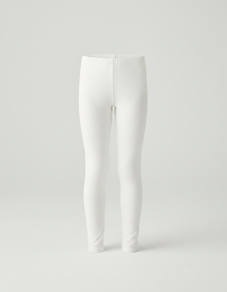Pantalon Jupe Blanc Tulle Perlée Fille Confortable - Coton - vue 2
