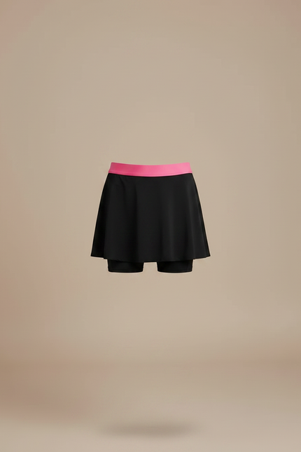 Pantalon Jupe Noir Sportif Fille Élastique - Polyester - vue 3