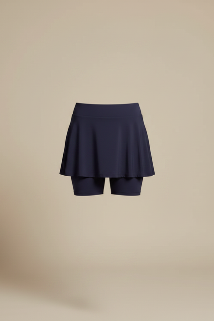 Pantalon Jupe Bleu Marine Fluide Sportif Élégant - Polyester - vue 3