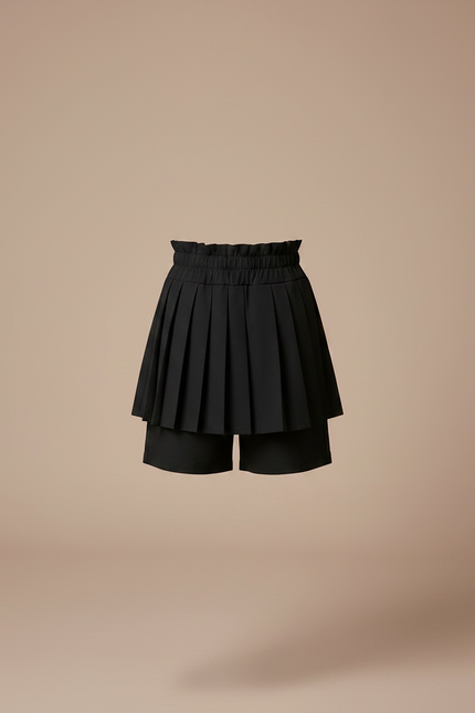 Pantalon Jupe Noir Plissé Ample Enfant Moderne - Polyester - vue 3