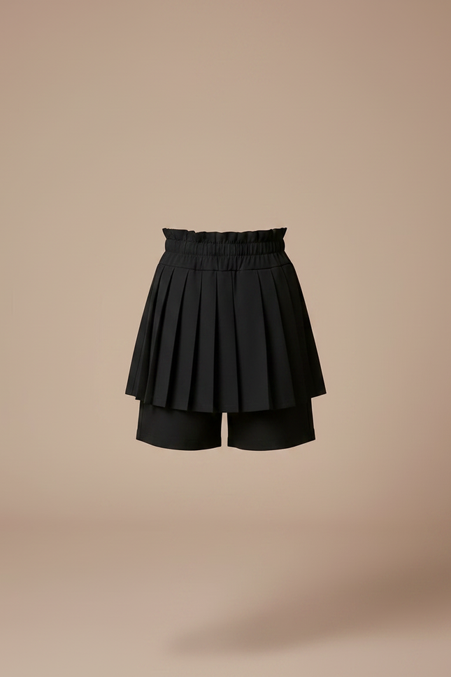 Pantalon Jupe Noir Plissé Ample Enfant Moderne - Polyester - vue 3