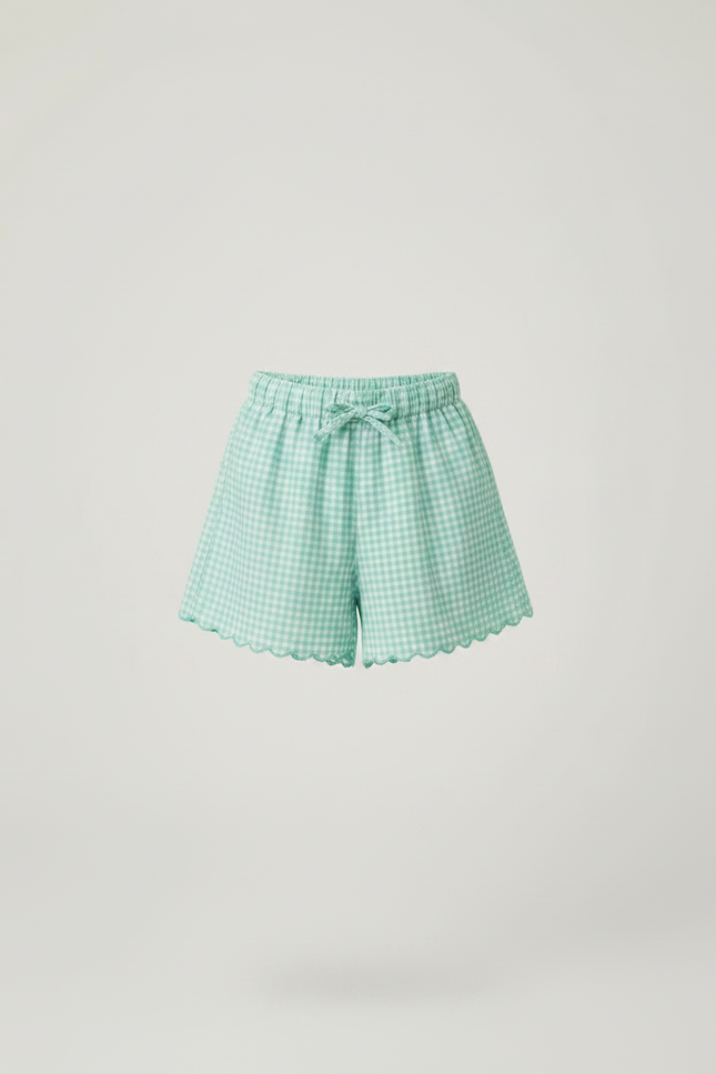 Pantalon Jupe Vert Vichy Scallop Garçon Décontracté - Coton - vue 3