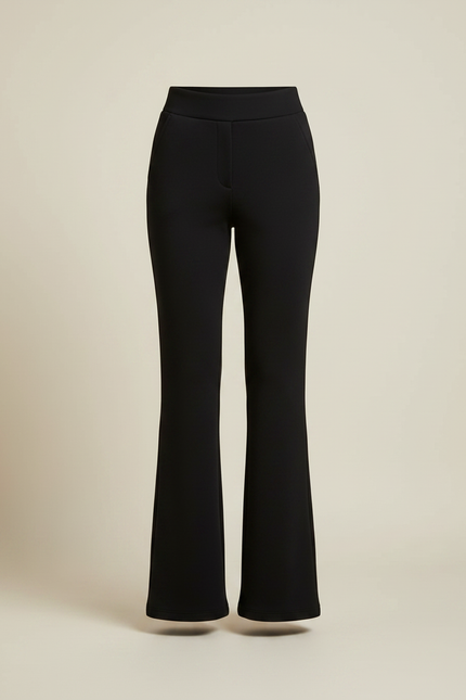 Pantalon Jupe Noir Évasé Élégant Moderne Femme - Maille - vue 3