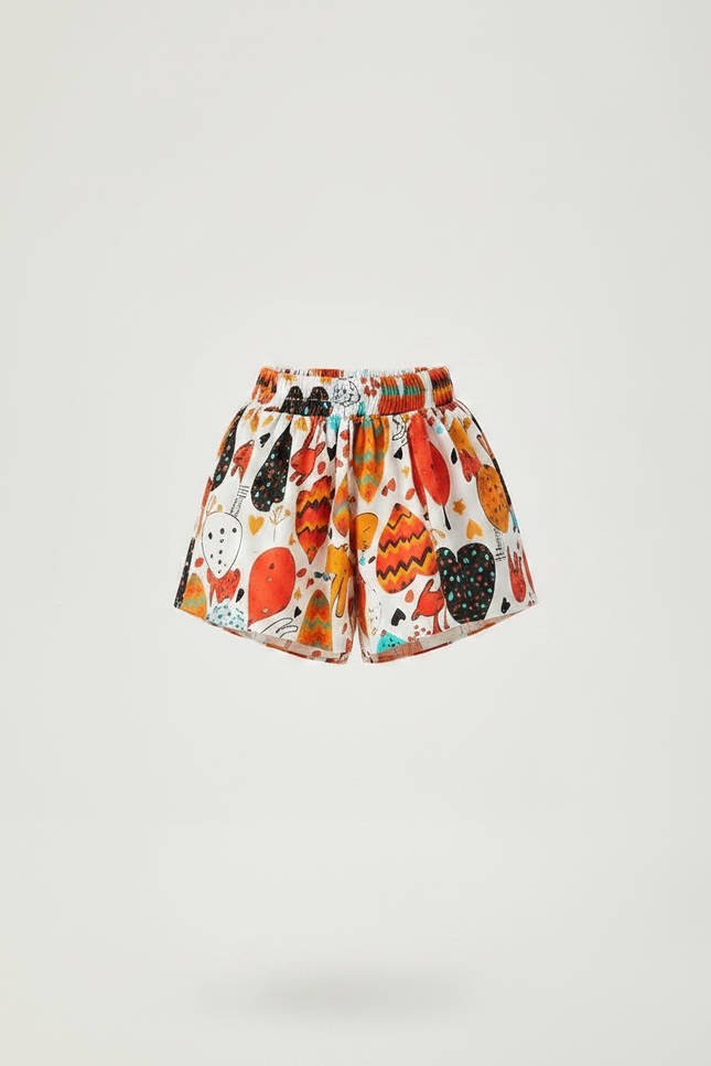 Pantalon Jupe Imprimé Floral Fluide Coloré Enfant - Viscose - vue 3