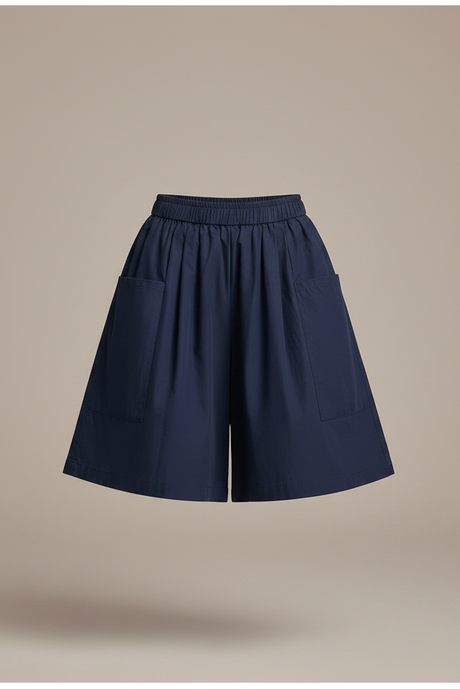 Pantalon Jupe Bleu Marine Ample Décontracté Enfant - Gabardine - vue 3