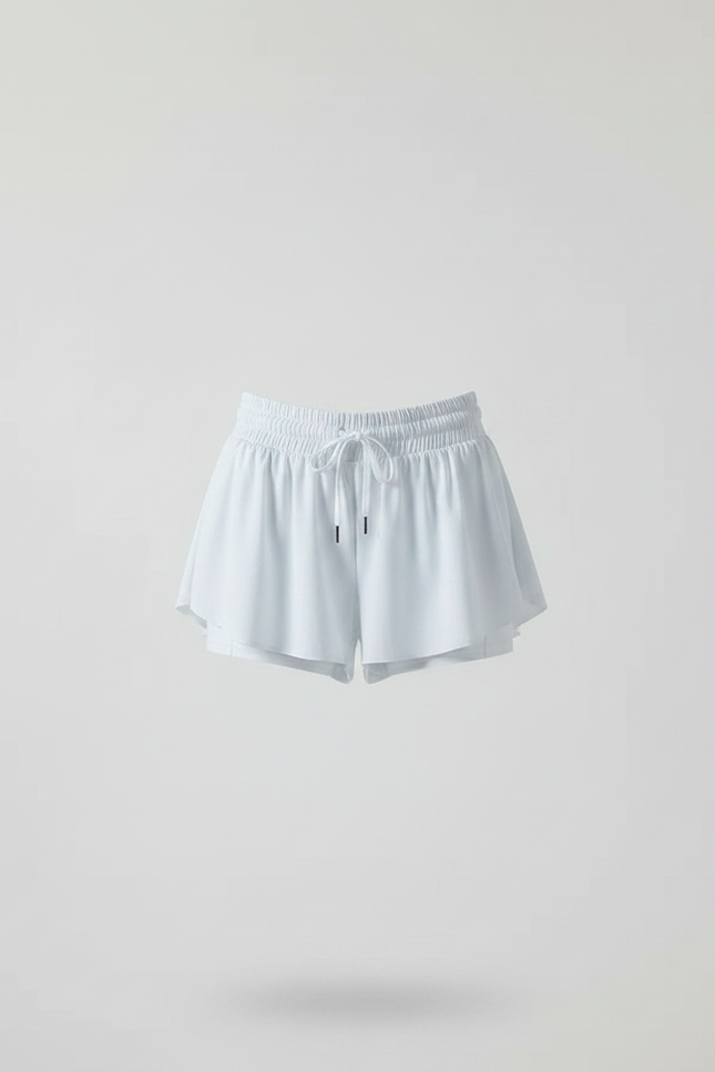 Pantalon Jupe Blanc Fluide Sportif Intégré Femme - Polyester - vue 3