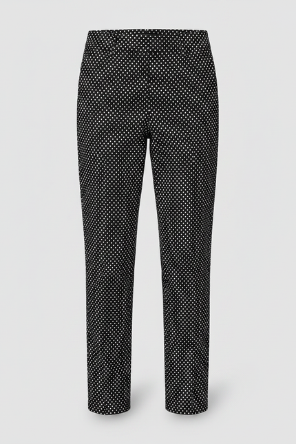 Pantalon Jupe Noir Pois Blanc Évasé Mini Chic - Polyester - vue 3