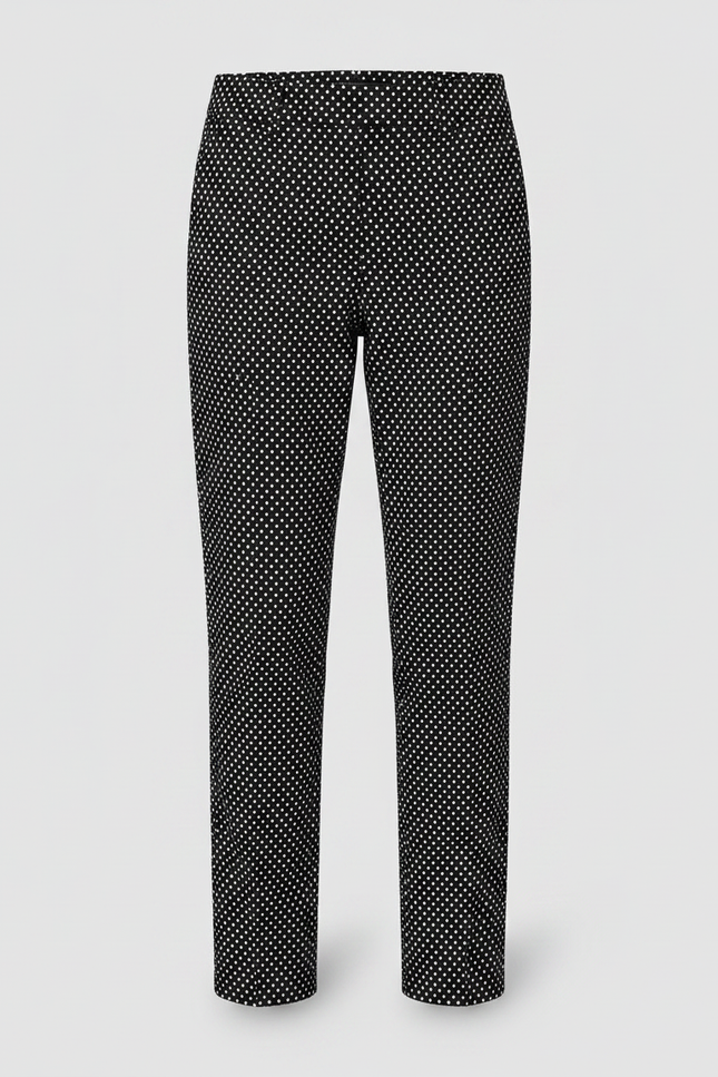 Pantalon Jupe Noir Pois Blanc Évasé Mini Chic - Polyester - vue 3