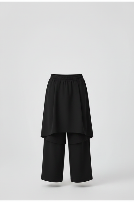 Pantalon Jupe 42b6 - Noir Polyester - vue 3