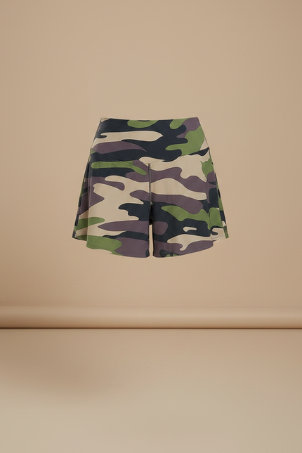 Pantalon Jupe Camouflage Militaire Fluide Décontracté Femme - Multicolore Polyester - vue 3
