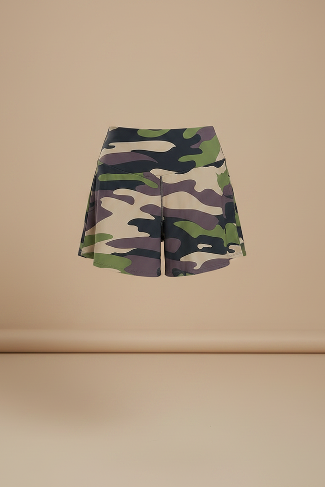 Pantalon Jupe Camouflage Militaire Fluide Décontracté Femme - Multicolore Polyester - vue 3
