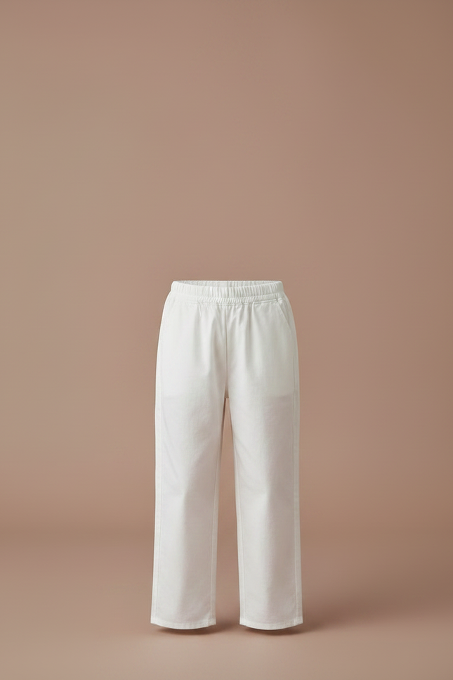 Pantalon Jupe Blanc Volants Plissé Enfant Mignon - Toile - vue 3