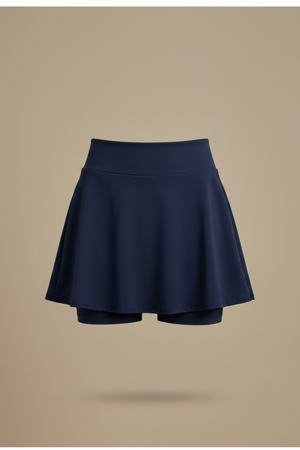 Pantalon Jupe Marine Fluide Plissé Décontracté - Polyester - vue 3