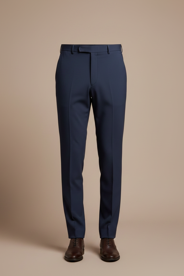 Pantalon Jupe Bleu Marine Plissé Élégant Homme Moderne - Gabardine - vue 3