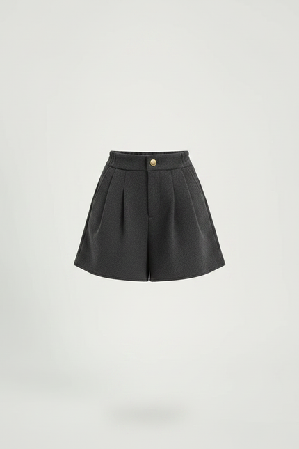 Pantalon Jupe Gris Laine Plissé Évasé Enfant - vue 3