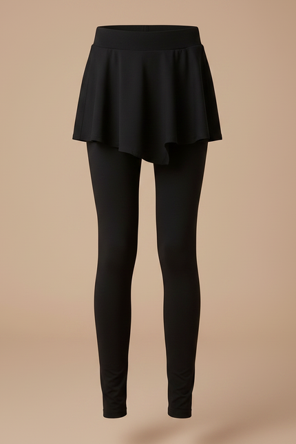 Pantalon Jupe Noir Sportif Fille Intégré Confortable - Polyester - vue 3