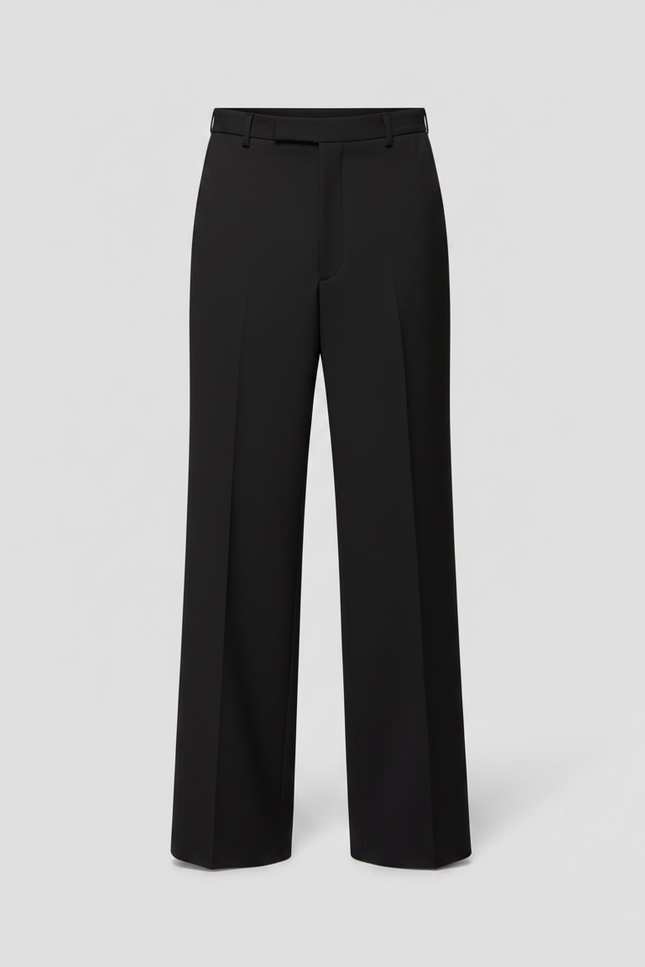 Pantalon Jupe Noir Long Ample Superposé Homme - Gabardine - vue 3