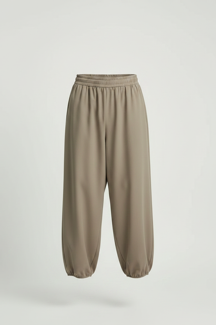 Pantalon Jupe Kaki Ample Superposé Confortable Décontracté - Polyester - vue 3