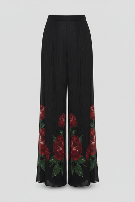 Jupe Pantalon De Soirée - Noir Soie - vue 3