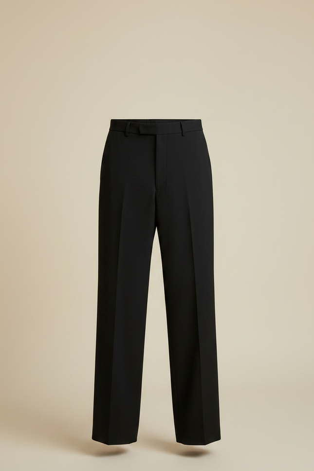 Pantalon Jupe Noir Plissé Superposé Élégant Homme - Polyester - vue 3