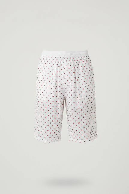 Pantalon Jupe Blanc Cœurs Pois Superposé Transparent Court - Multicolore Polyester - vue 3
