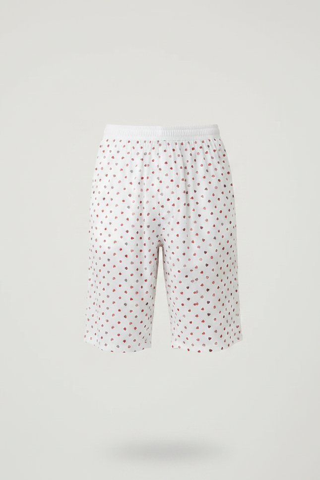 Pantalon Jupe Blanc Cœurs Pois Superposé Transparent Court - Multicolore Polyester - vue 3