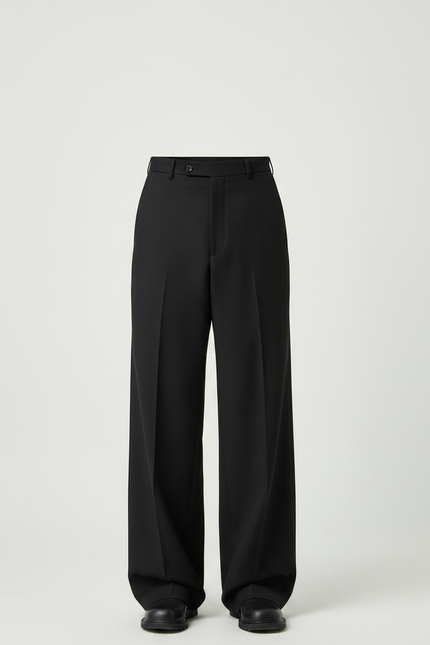 Pantalon Jupe Noir Superposé Ample Urbain Élégant - Gabardine - vue 3