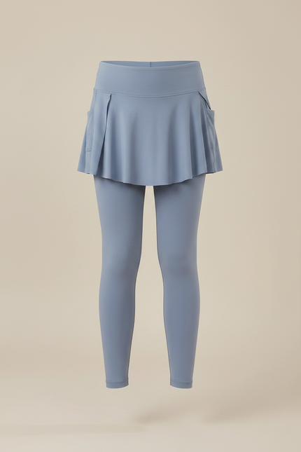Pantalon Jupe Bleu Ciel Plissé Confortable Fille - Polyester - vue 3