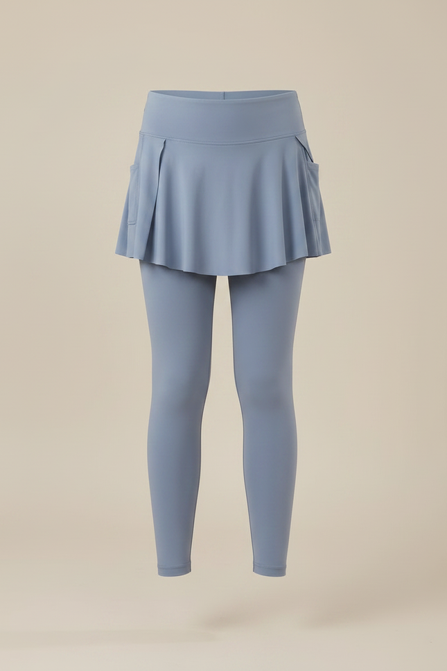 Pantalon Jupe Bleu Ciel Plissé Confortable Fille - Polyester - vue 3