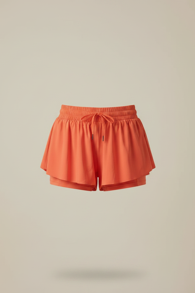 Pantalon Jupe Orange Fluide Sportif Intégré Femme - Polyester - vue 3
