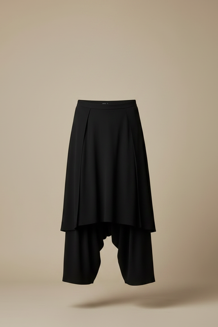Pantalon Jupe Noir Ample Fluide Moderne Homme - Polyester - vue 3