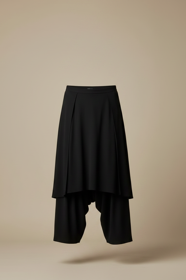 Pantalon Jupe Noir Ample Fluide Moderne Homme - Polyester - vue 3