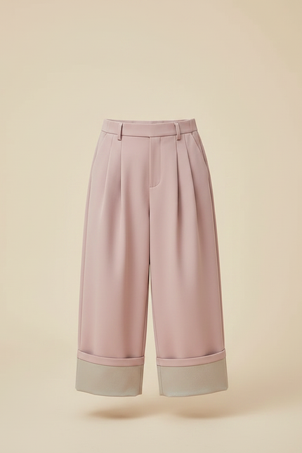 Pantalon Jupe Rose Ample Plissé Décontracté Enfant - Polyester - vue 3