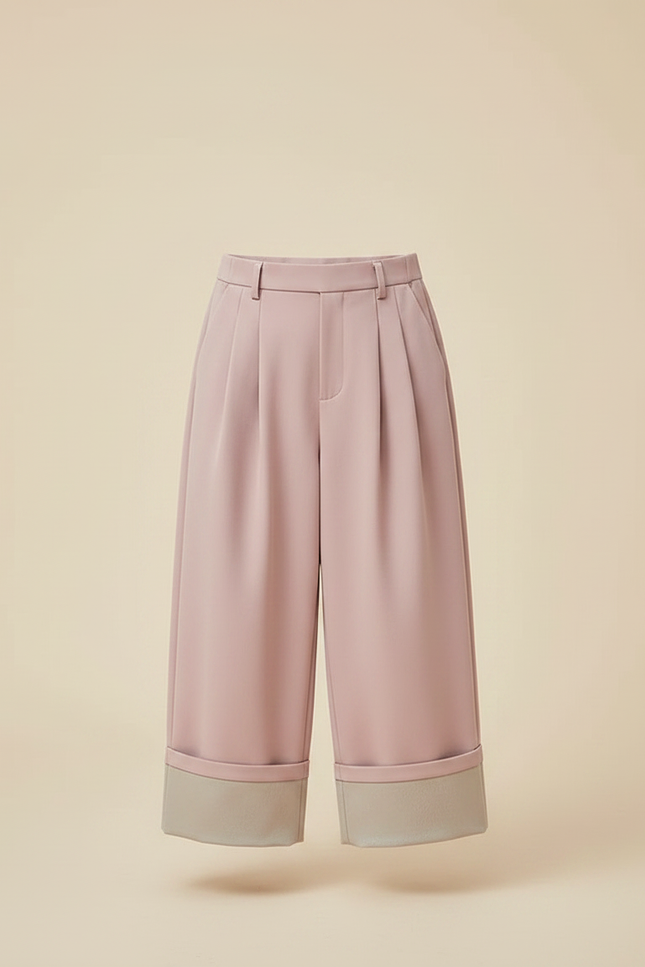 Pantalon Jupe Rose Ample Plissé Décontracté Enfant - Polyester - vue 3