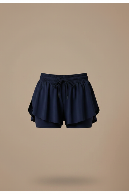 Pantalon Jupe Bleu Marine Fluide Athlétique Intégré - Polyester - vue 3