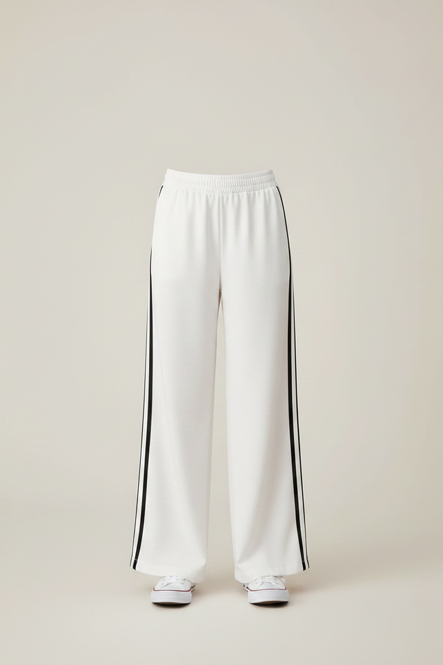 Pantalon Jupe Blanc Superposé Sportif Décontracté - Polyester - vue 3