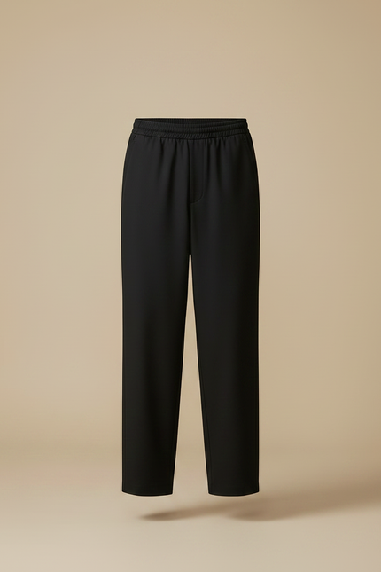 Pantalon Jupe Noir Superposé Ample Décontracté Fluide - Polyester - vue 3