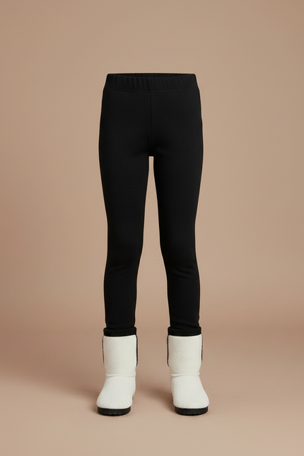 Pantalon Jupe Noir Évasé Chaud Doublé Fille - Molleton - vue 3