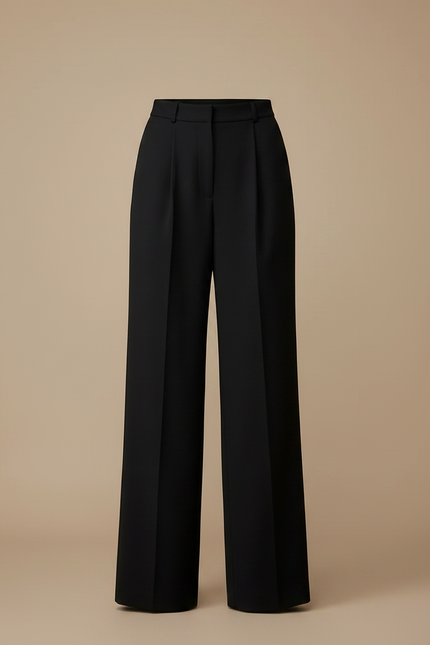 Pantalon Jupe Noir Ample Élégant Superposé Chic - Polyester - vue 3