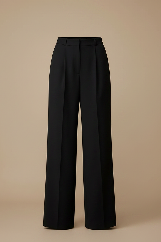 Pantalon Jupe Noir Ample Élégant Superposé Chic - Polyester - vue 3