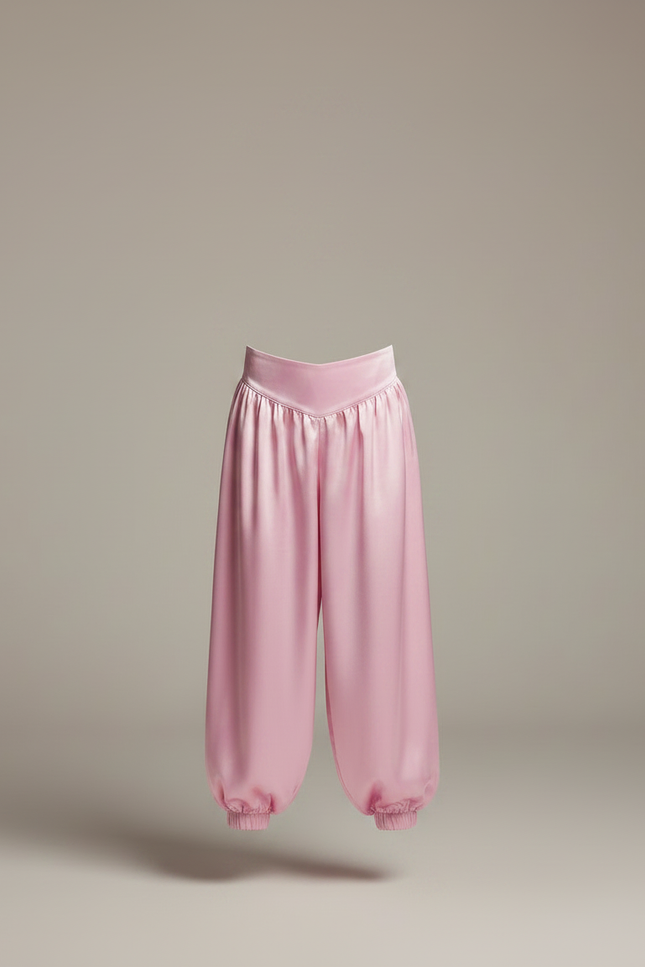 Pantalon Jupe Rose Satiné Drapé Ample Enfant - vue 3