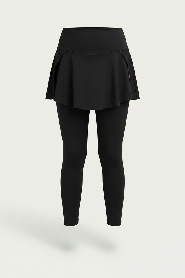 Pantalon Jupe Noir Superposé Confortable Fille - Polyester - vue 3