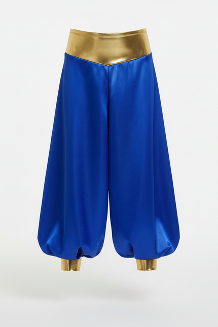 Pantalon Jupe Sarouel Bleu Brillant Doré Enfant - Satin - vue 3