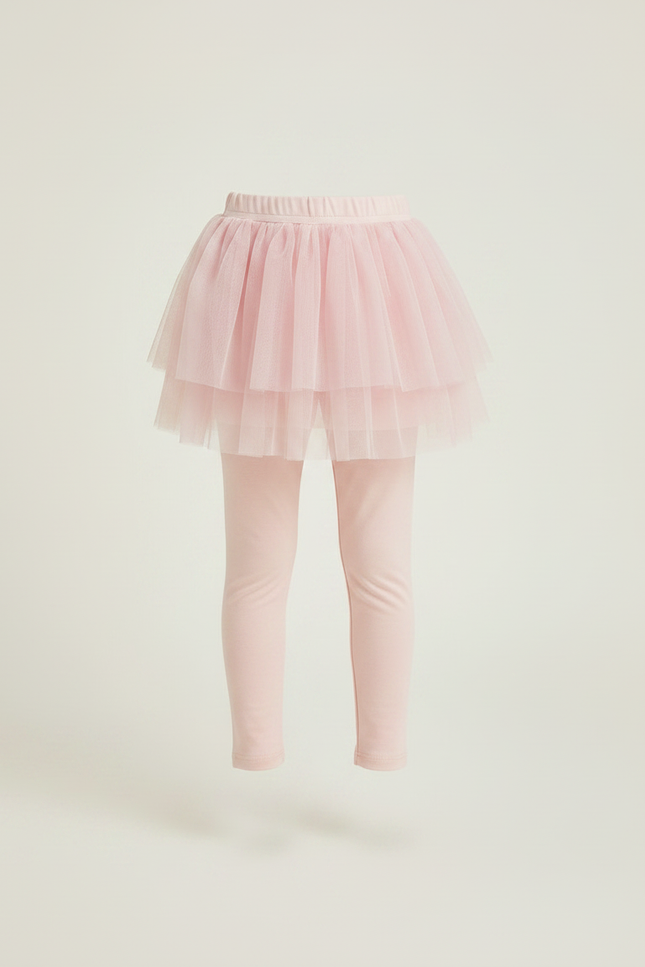 Pantalon Jupe Rose Tulle Intégré Confortable Fille - Coton - vue 3