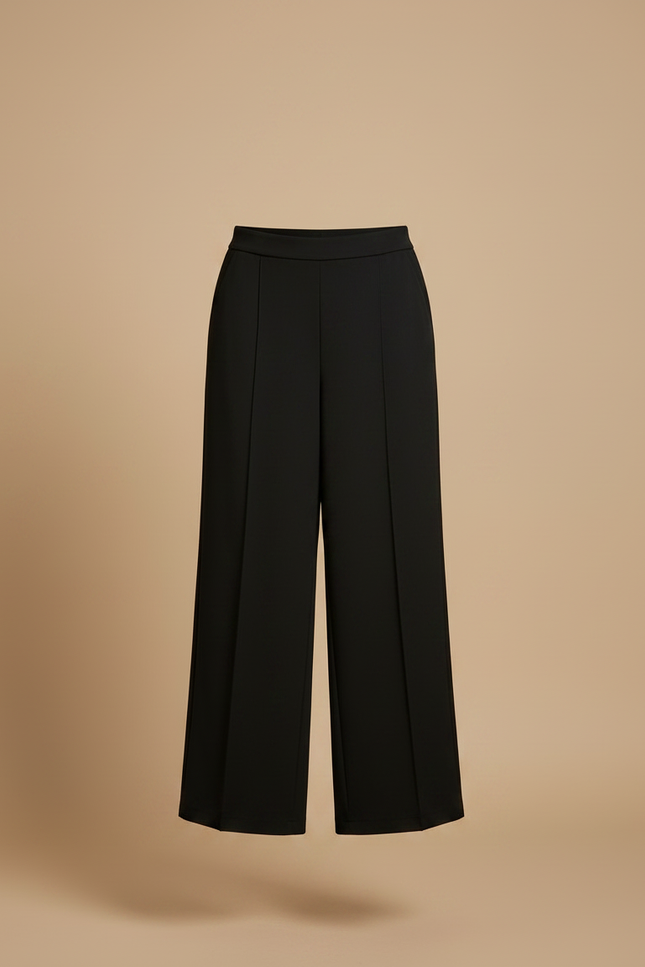 Pantalon Jupe Noir Long Évasé Élégant Hiver - Maille - vue 3