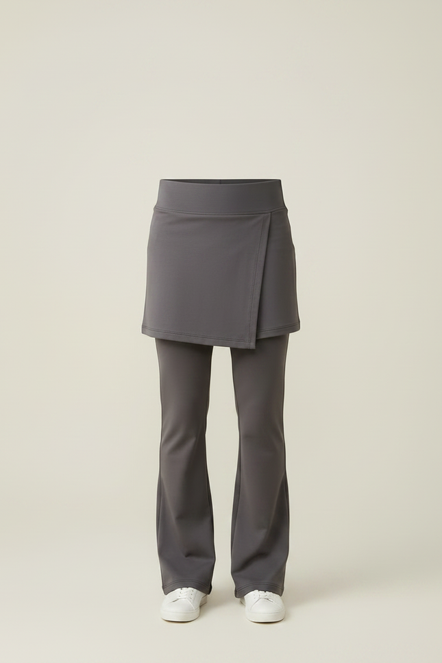 Pantalon Jupe Gris Asymétrique Ample Fluide Homme - Polyester - vue 3