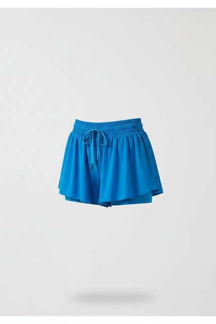 Pantalon Jupe Bleu Royal Fluide Athlétique Intégré Femme - Polyester - vue 3