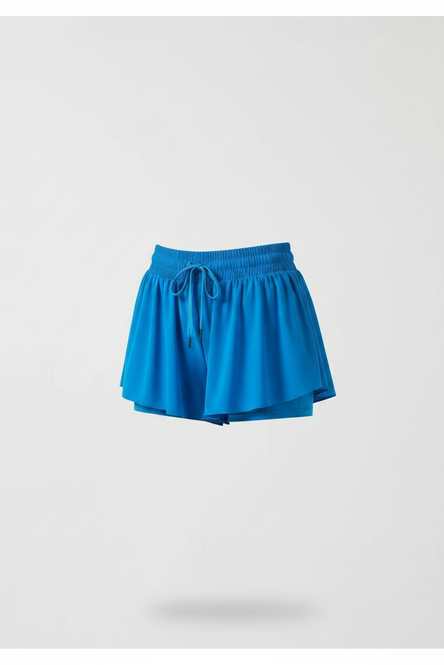 Pantalon Jupe Bleu Royal Fluide Athlétique Intégré Femme - Polyester - vue 3